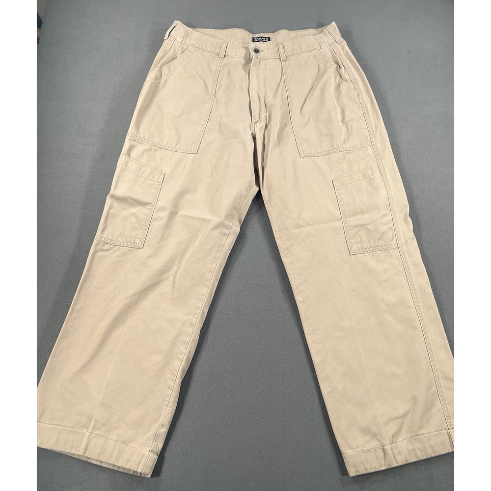 Polo Jeans Co Ralph Lauren Cargo Field Pants 36x30 Khaki Tan Mens Vintage Y2K